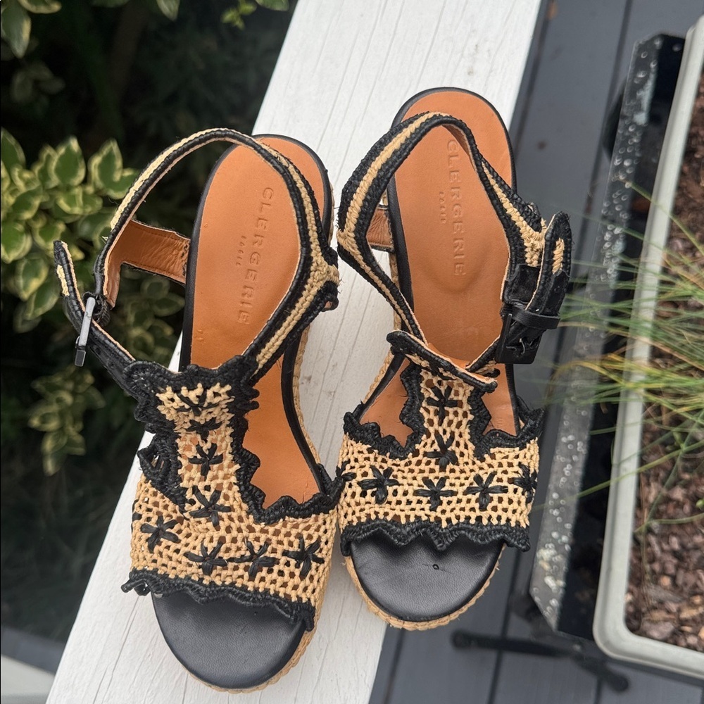 Clergerie Paris Dara Raffia platform sandals made in Morocco - Picture 5 of 15